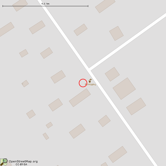 Карта где находится Общественный колодец (Большево) в крупном масштабе