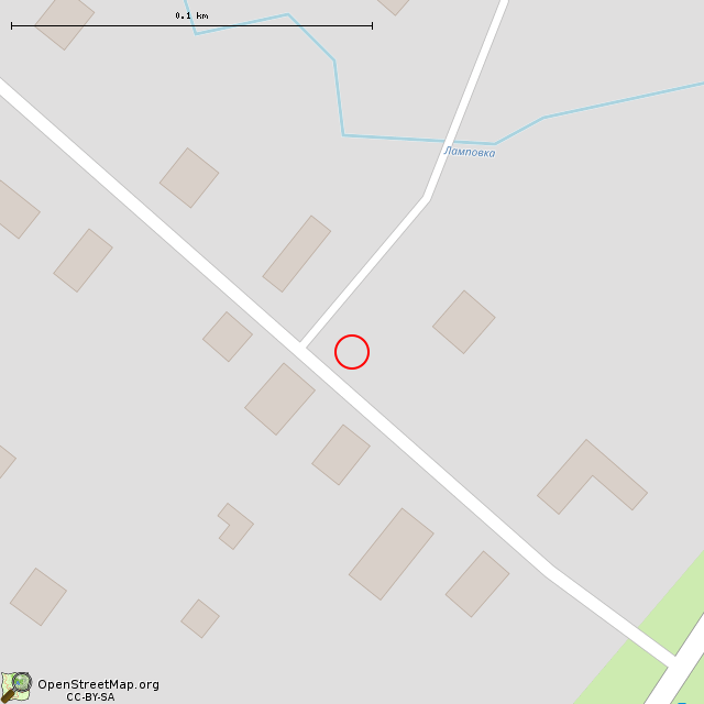 Карта где находится Общественный колодец (Лампово) в крупном масштабе