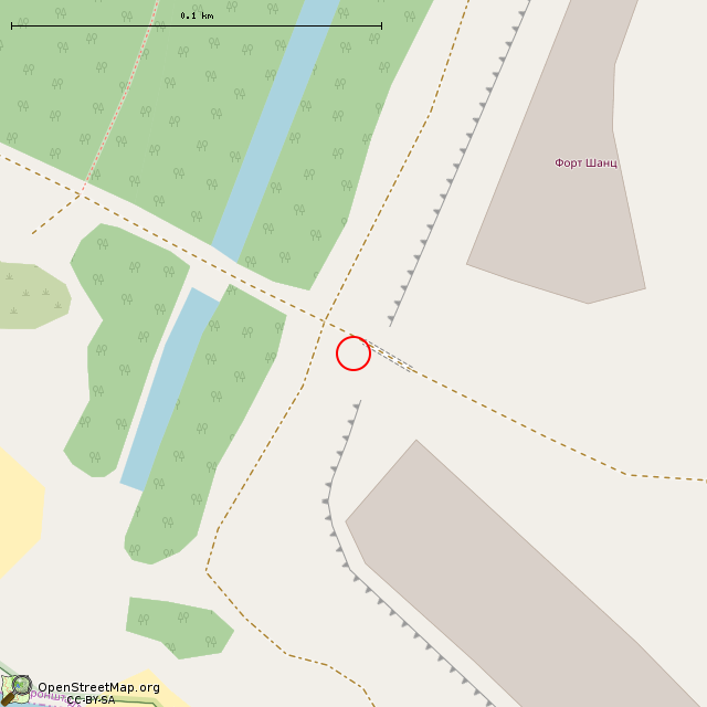 Карта где находится Проезд в форте (Санкт-Петербург) в крупном масштабе