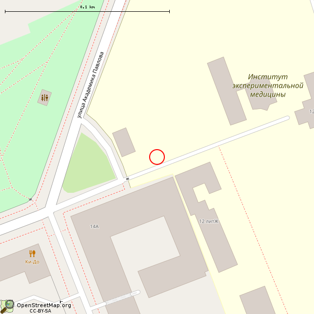 Карта где находится Пост охраны ИЭМ и ворота (Санкт-Петербург) в крупном масштабе