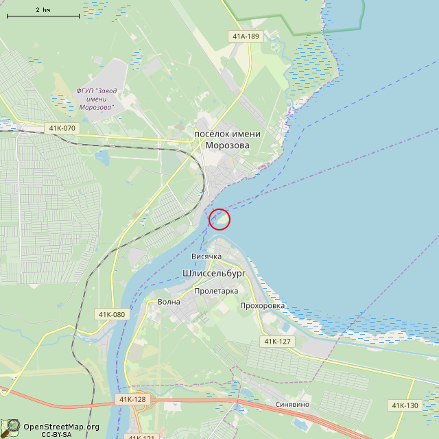 Карта где находится Государева (Воротная) башня в мелком масштабе