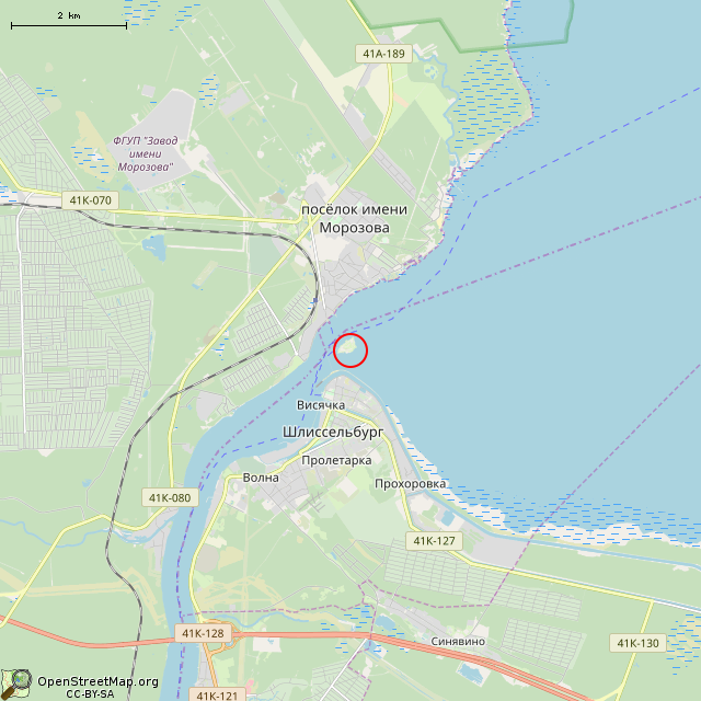 Карта где находится Головкина башня в мелком масштабе