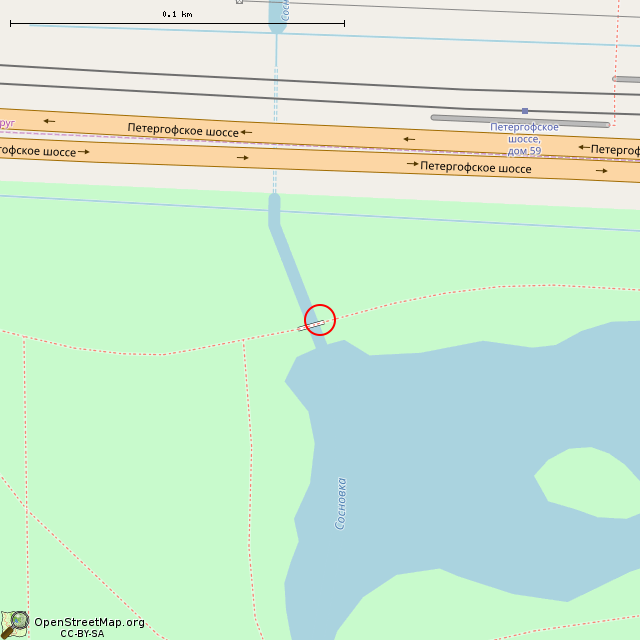 Карта где находится Пешеходный мостик (Санкт-Петербург) в крупном масштабе