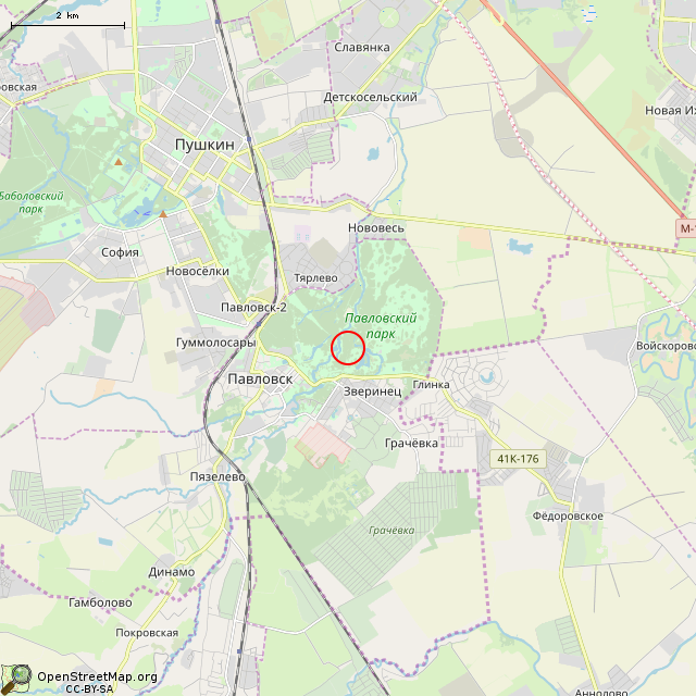 Карта где находится Ворота (Санкт-Петербург) в мелком масштабе