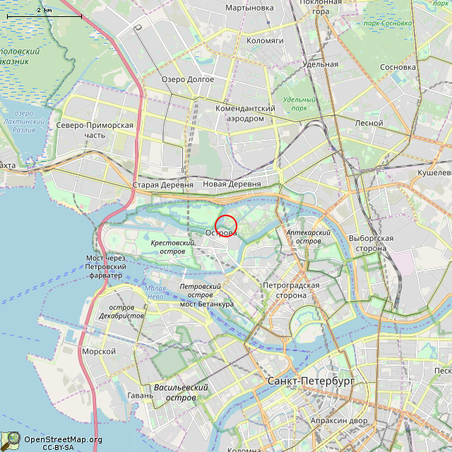 Карта где находится Башня (Санкт-Петербург) в мелком масштабе