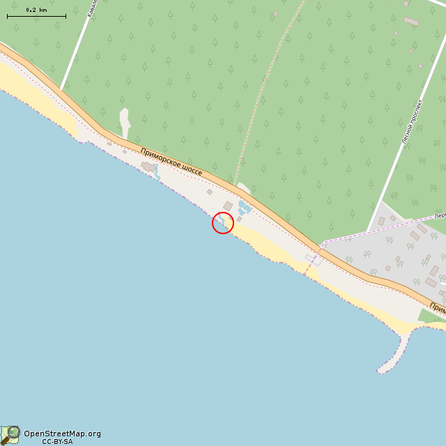 Карта где находится Скульптура русалки (Санкт-Петербург) в среднем масштабе