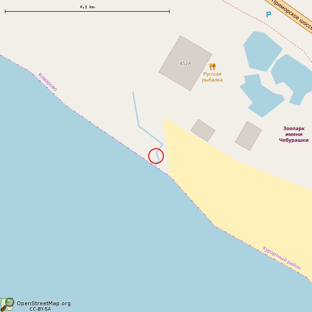 Карта где находится Скульптура русалки (Санкт-Петербург) в крупном масштабе