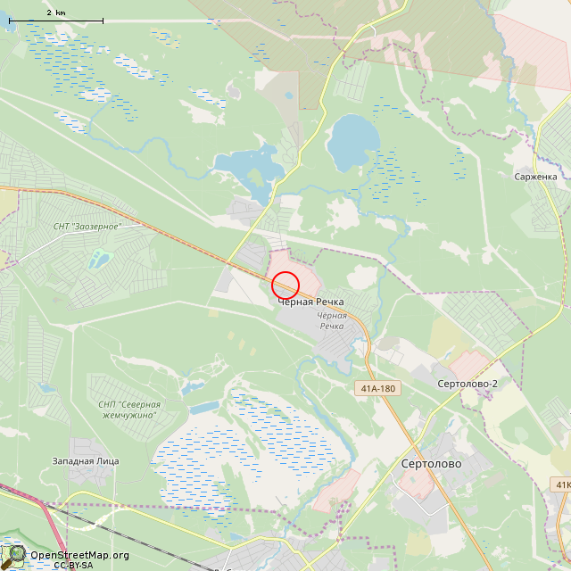 Карта где находится Бюст В.И. Ленина (Сертолово) в мелком масштабе