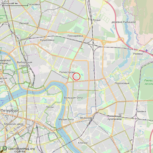 Карта где находится Баба-Яга (Санкт-Петербург) в мелком масштабе