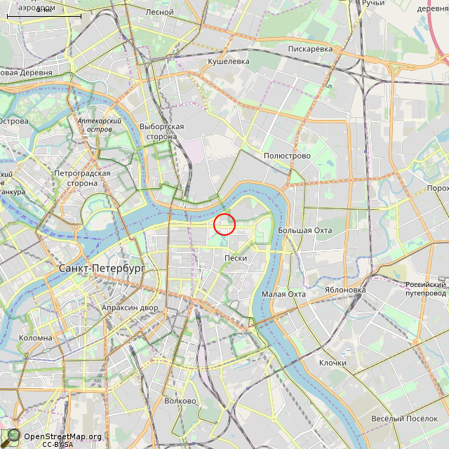 Карта где находится Скульптура «Петербургский водовоз» (Санкт-Петербург) в мелком масштабе