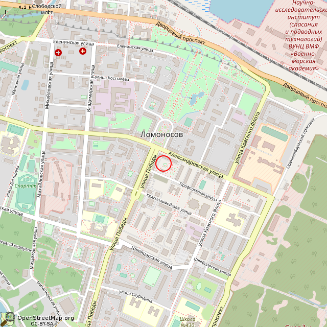Карта где находится Скульптура «Косули» (Санкт-Петербург) в среднем масштабе