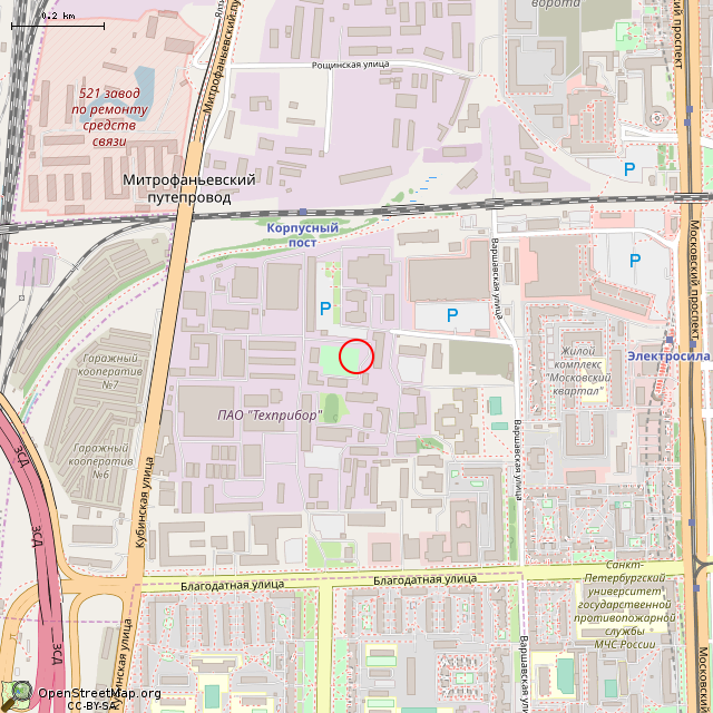 Карта где находится Памятник В.И. Ленину (Санкт-Петербург) в среднем масштабе