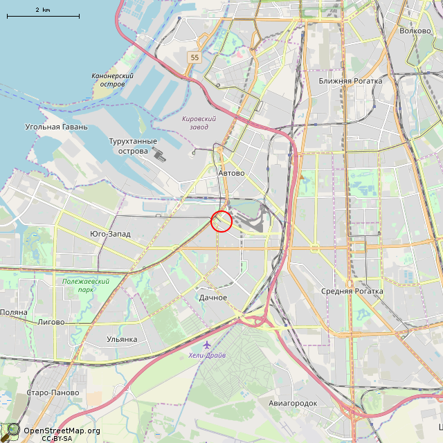 Карта где находится Бюст (Санкт-Петербург) в мелком масштабе
