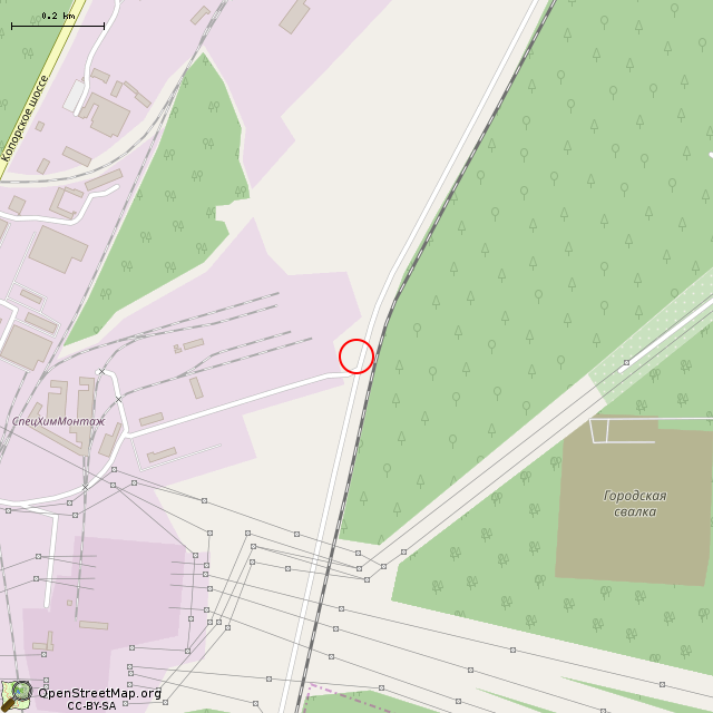 Карта где находится Мемориал «Взрыв» (Сосновый Бор) в среднем масштабе