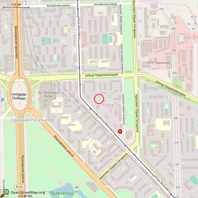 Карта где находится Шары (Санкт-Петербург) в среднем масштабе