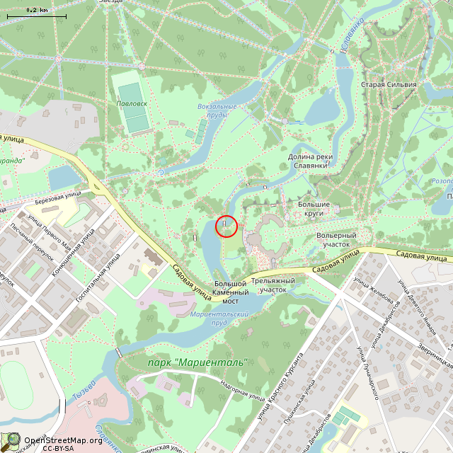 Карта где находится Скульптура кентавра (Санкт-Петербург) в среднем масштабе