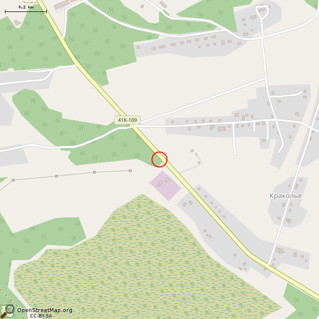 Карта где находится Братская могила советских воинов в среднем масштабе