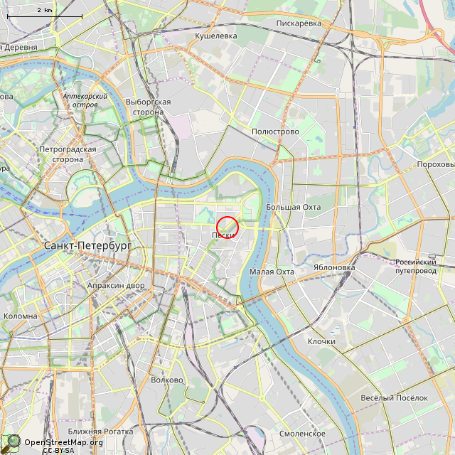 Карта где находится Башенка (Санкт-Петербург) в мелком масштабе
