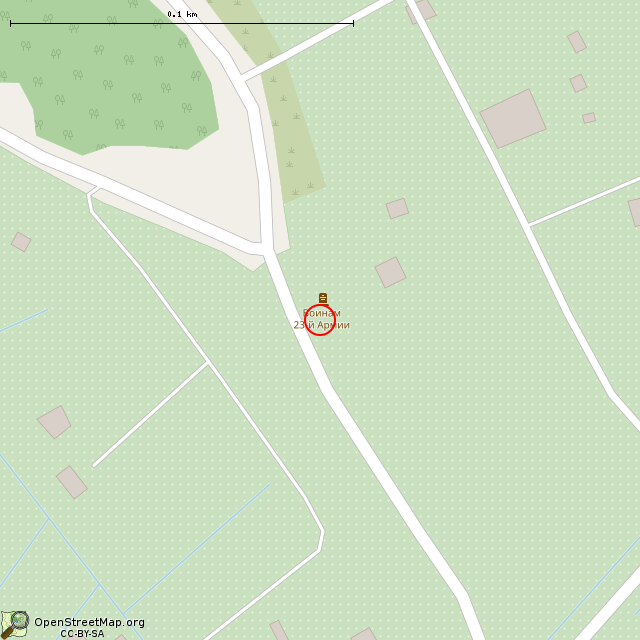 Карта где находится Памятник советским военнопленным, погибшим в концлагере в крупном масштабе