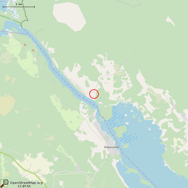 Карта где находится Финское бетонное укрытие в мелком масштабе