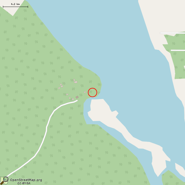 Карта где находится Финский памятный знак в среднем масштабе