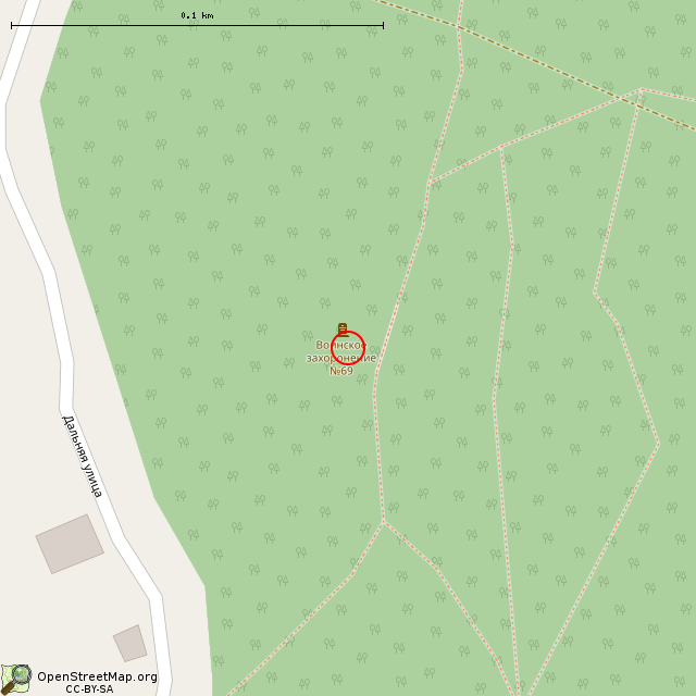 Карта где находится Мемориал советским воинам (Выборг) в крупном масштабе