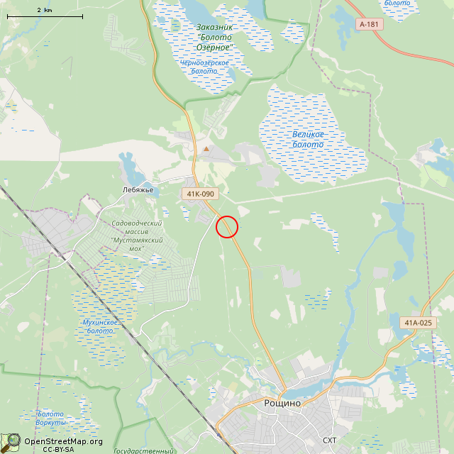 Карта где находится Памятный знак на месте гибели экипажа танка Т-60 12.06.1944 г. в мелком масштабе