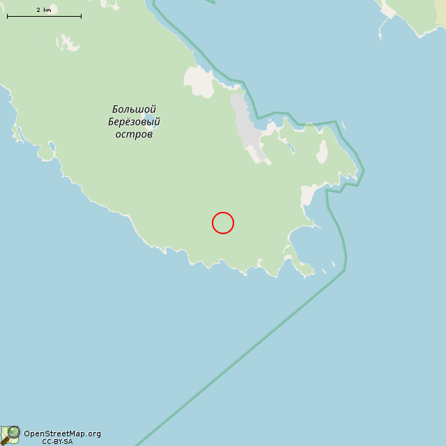 Карта где находится Мемориал — взорванный командный пункт 22-го Отдельного артиллерийского дивизиона Краснознамённого Балтийского флота в мелком масштабе