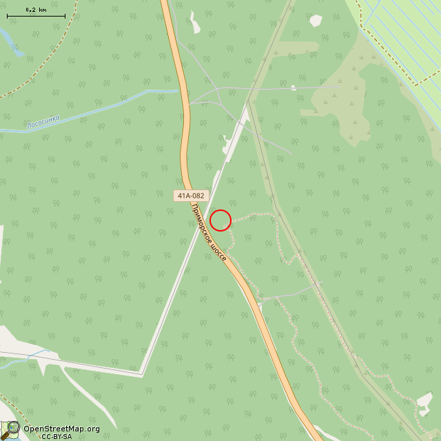 Карта где находится Братская могила советских воинов № 12 в среднем масштабе
