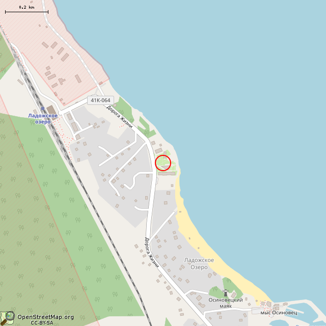 Карта где находится Останки автомобиля ГАЗ-АА (Ладожское Озеро) в среднем масштабе