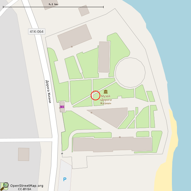 Карта где находится Останки автомобиля ГАЗ-АА (Ладожское Озеро) в крупном масштабе