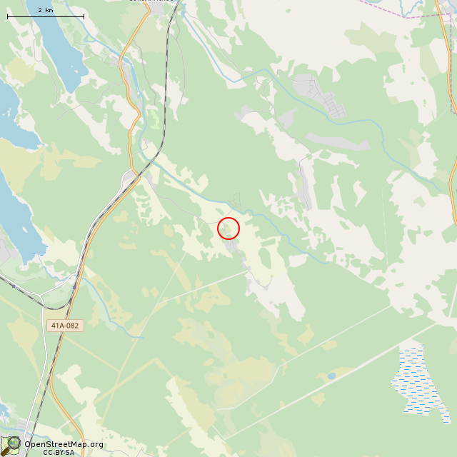 Карта где находится «Порлампи Мотти» — «Котёл» у деревни Порлампи в мелком масштабе