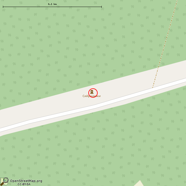 Карта где находится Памятный знак Сийранмяки в крупном масштабе