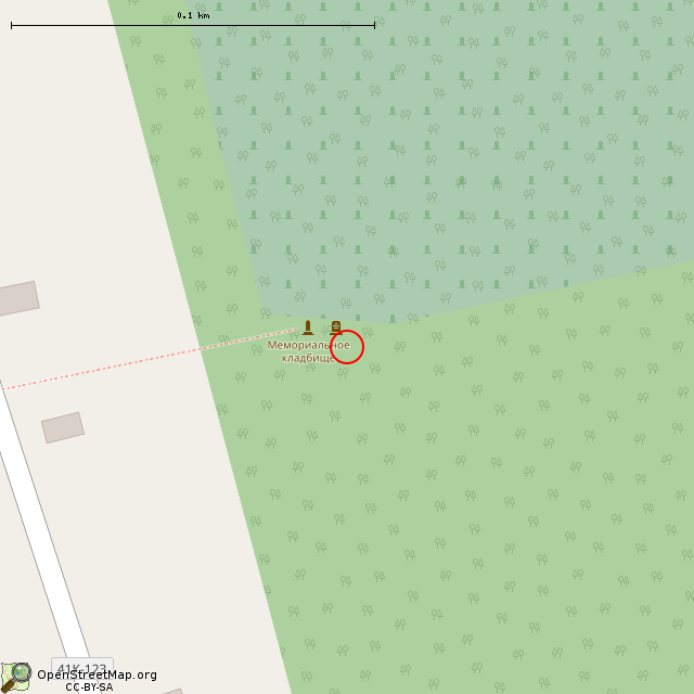 Карта где находится Мемориальный комплекс в крупном масштабе