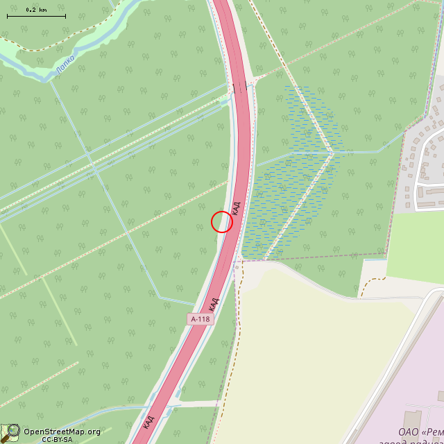 Карта где находится Памятник погибшим авиаторам в среднем масштабе