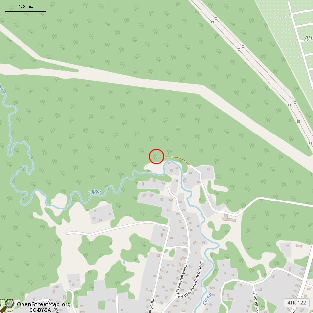 Карта где находится Братская могила советских воинов и ленинградцев в среднем масштабе