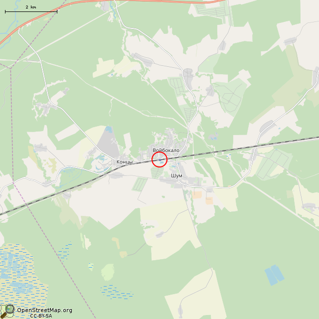 Карта где находится Памятный знак «Войбокало» на Дороге жизни в мелком масштабе