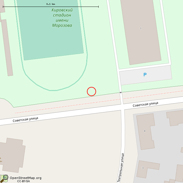 Карта где находится Братская могила советских воинов (Кировск) в крупном масштабе