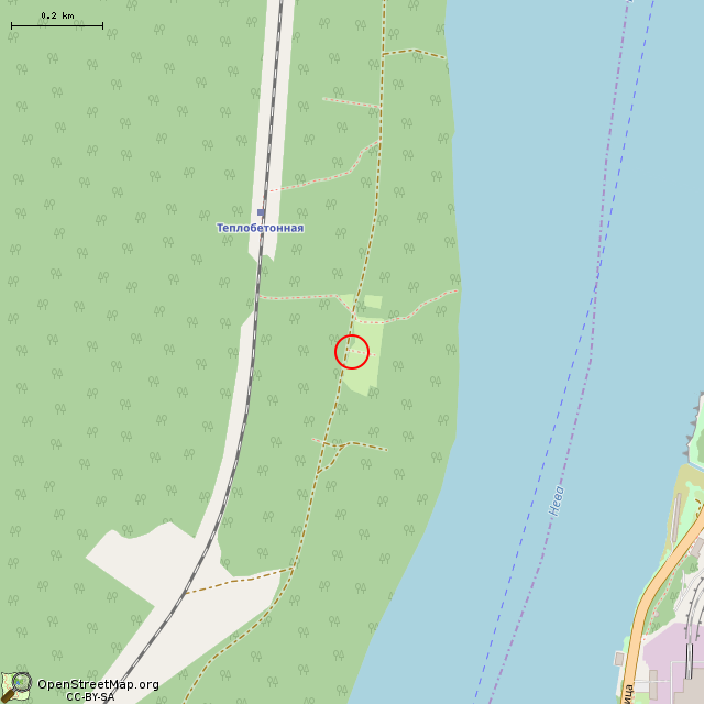 Карта где находится Сваренный из рельсов крест в среднем масштабе