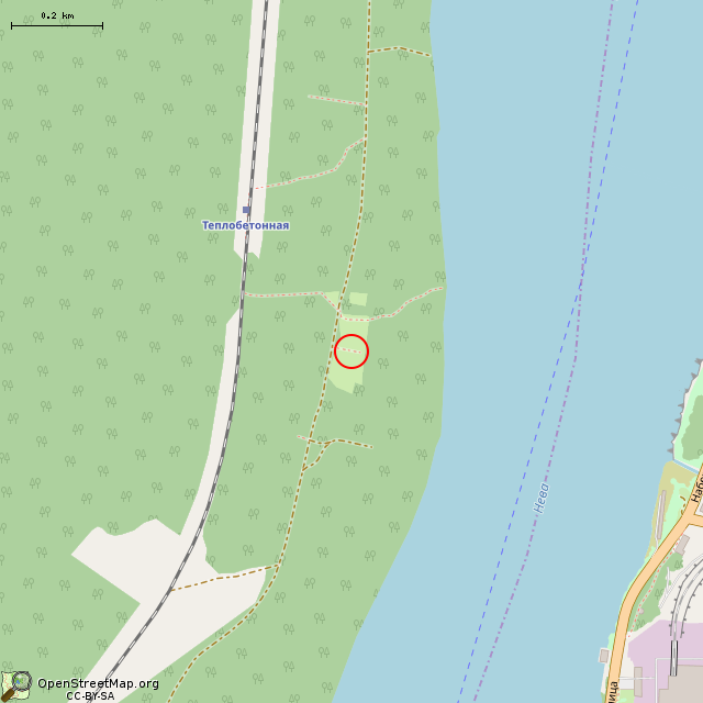 Карта где находится Мемориальная поляна в среднем масштабе