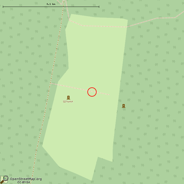 Карта где находится Мемориальная поляна в крупном масштабе