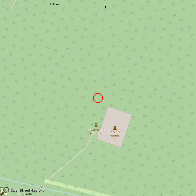 Карта где находится Памятный знак в крупном масштабе