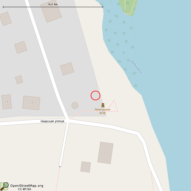 Карта где находится Башня танка Т-26 (Дубровка) в крупном масштабе