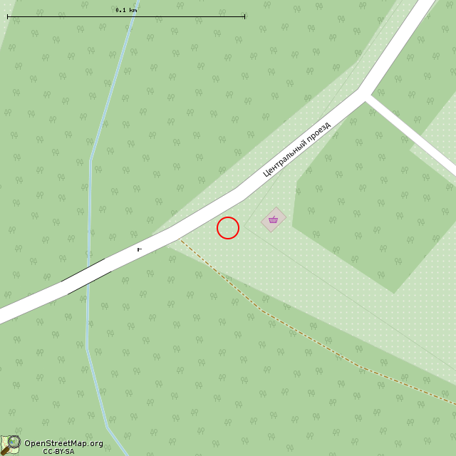 Карта где находится Мемориальный щит в крупном масштабе
