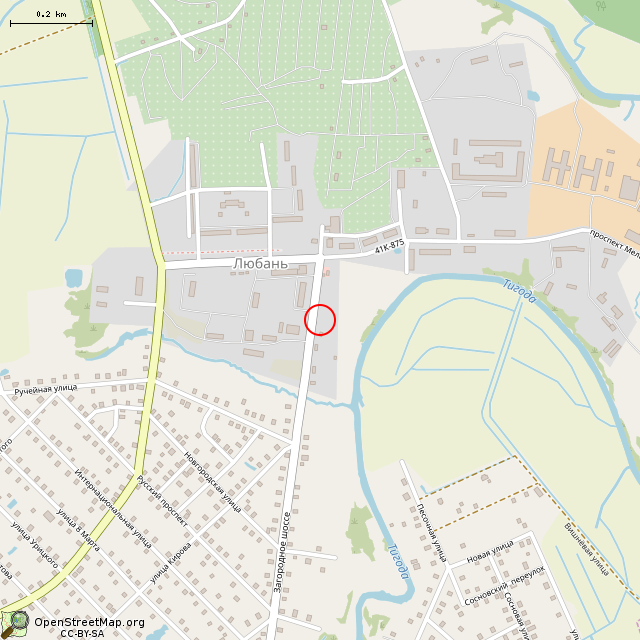 Карта где находится Памятник погибшим деревням в среднем масштабе