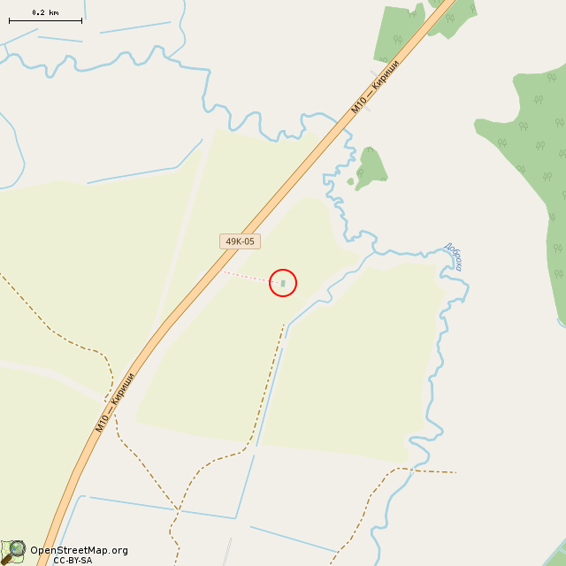 Карта где находится Братская могила советских воинов в среднем масштабе