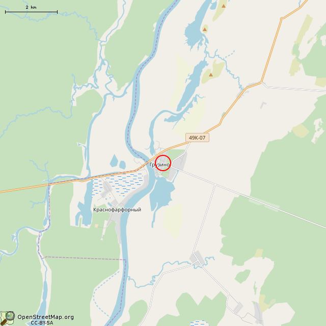 Карта где находится Братская могила. (Грузино) в мелком масштабе