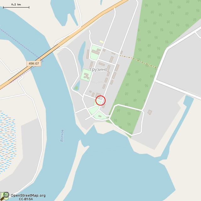 Карта где находится Памятник героям ВОВ (Грузино) в среднем масштабе