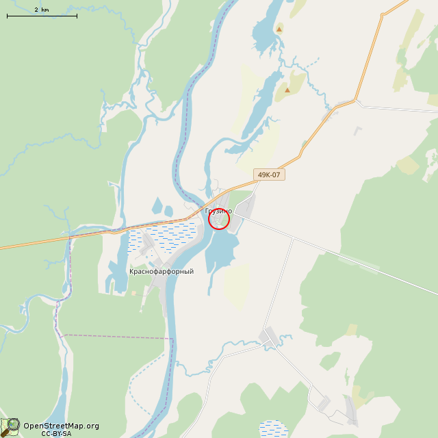 Карта где находится Памятник героям ВОВ (Грузино) в мелком масштабе