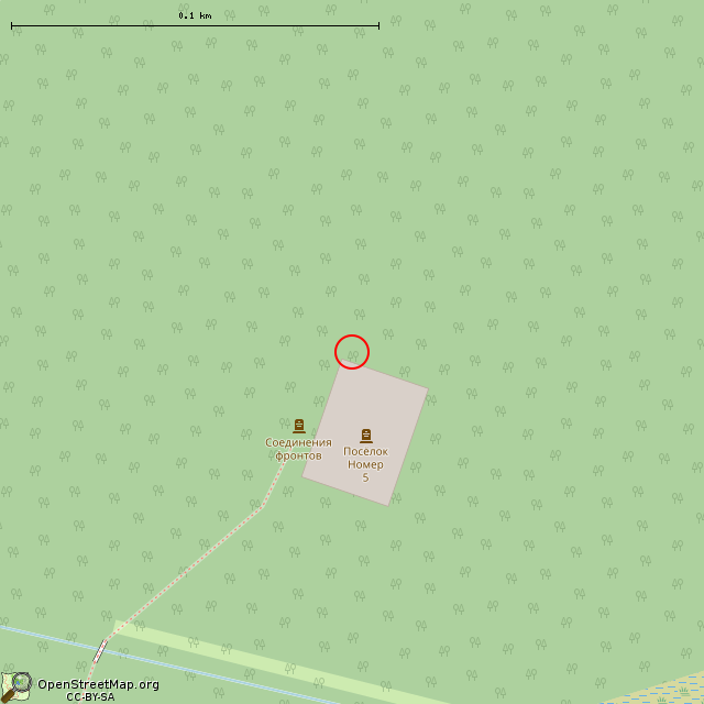 Карта где находится Памятник на месте прорыва блокады Ленинграда, развалины ВИМТ в крупном масштабе